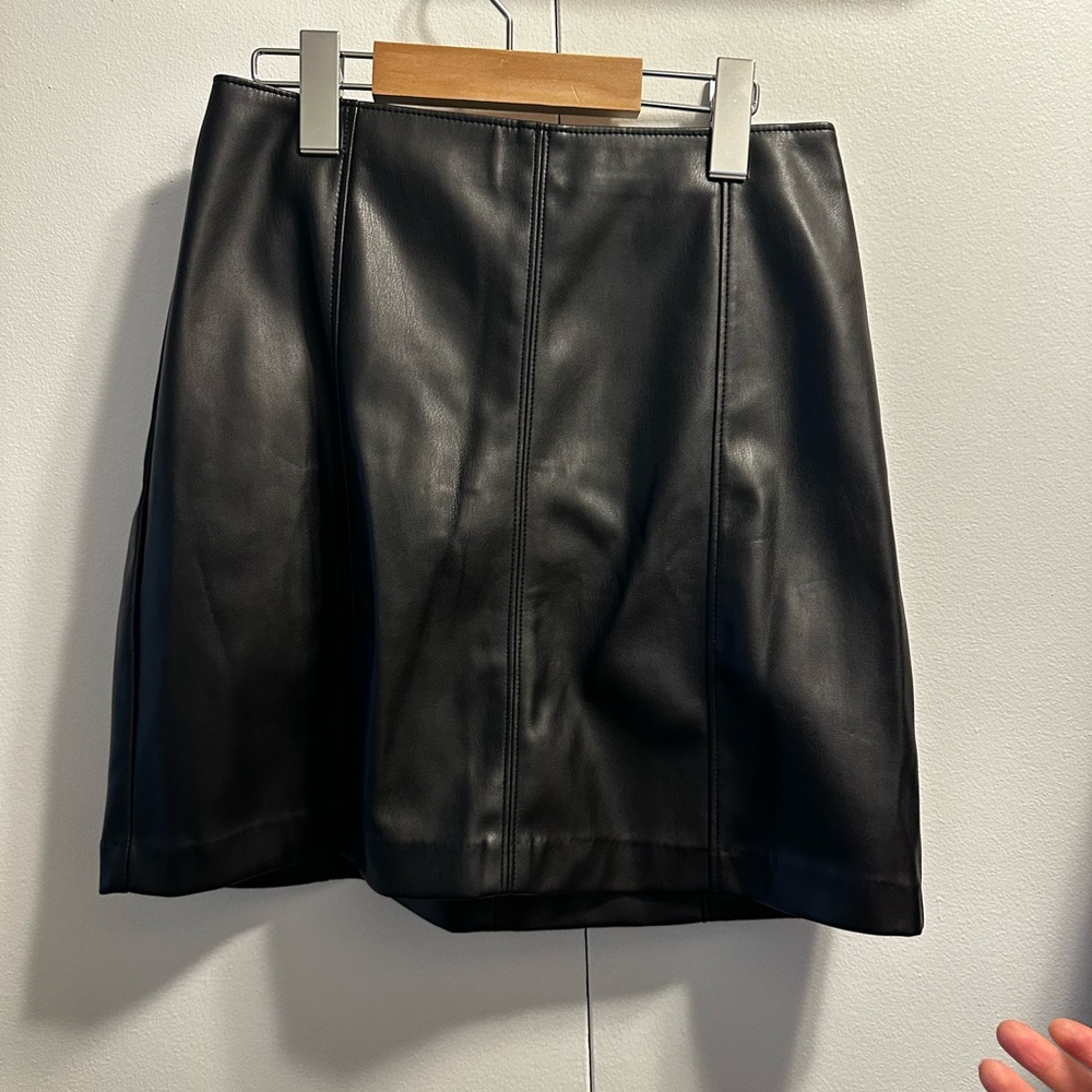 Leather miniskirt